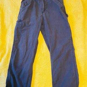 Carhartt Men's Dark Blue Carpenter Pants lightweight canvas